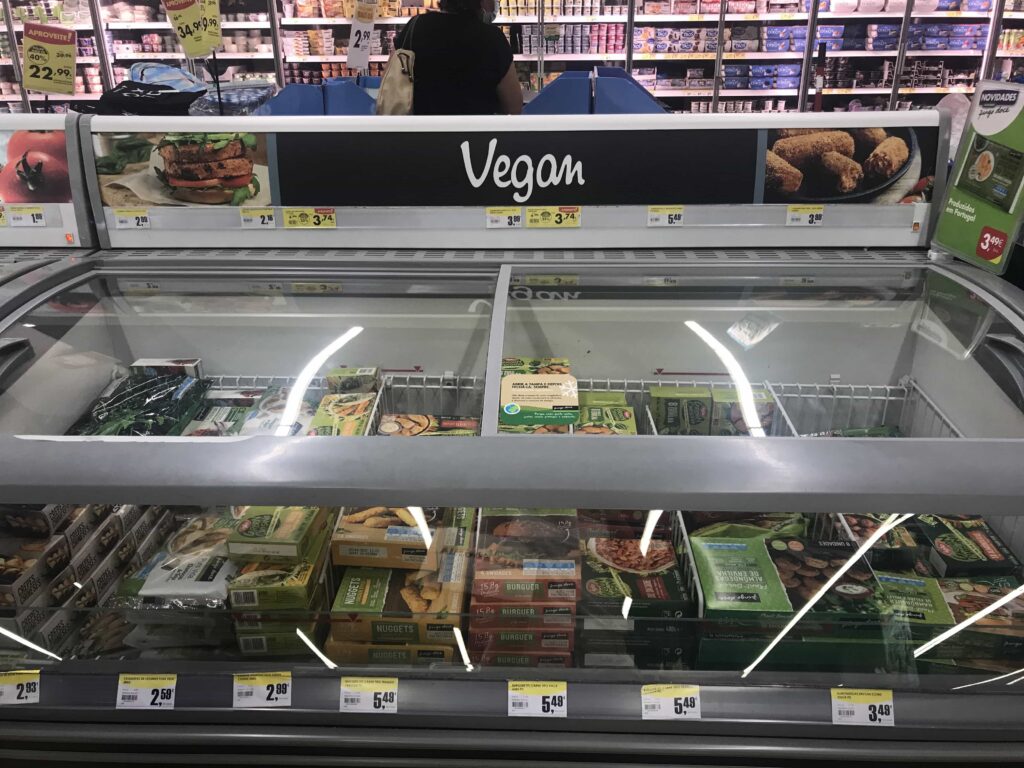 Image showing a freezer full of vegan food in a Madeiran supermarket.
